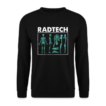 Skelett Röntgenstrahlen Knochen Radiologie - Unisex Pullover - Schwarz - Vorne - Alina (178cm) & Michal (187cm)