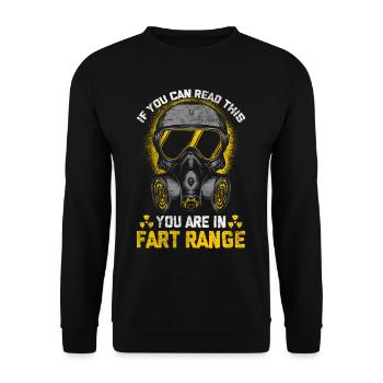 Pups humor farting husband friend father - Unisex Sweatshirt - black - Front - Alina (178cm) & Michal (187cm)