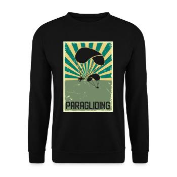Paraglider aerobatics hobby paraglider - Unisex Sweatshirt - black - Front - Alina (178cm) & Michal (187cm)