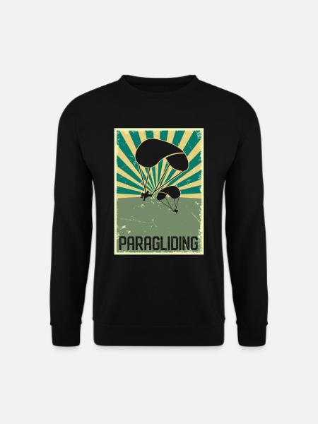 Gleitschirmflieger Kunstfliegen Hobby Gleitschirm - Unisex Pullover - Schwarz