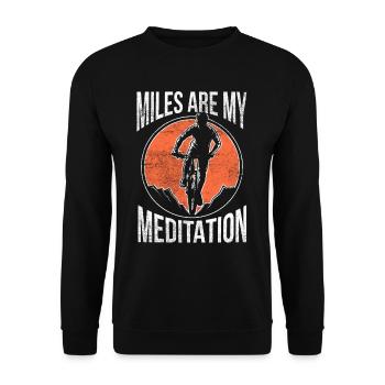 Funny cyclist saying bike mountain bike - Unisex Sweatshirt - black - Front - Alina (178cm) & Michal (187cm)