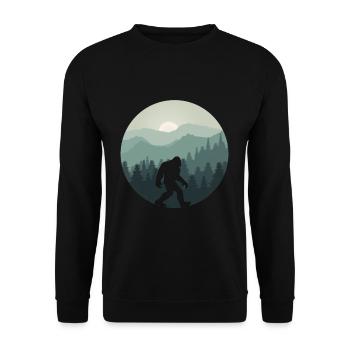 Bigfoot Mountain Forest Sasquatch Fan - Unisex Sweatshirt - black - Front - Alina (178cm) & Michal (187cm)