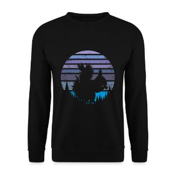 Écureuils de nuit - Sweat-shirt Unisexe - noir - Devant - Alina (178cm) & Michal (187cm)