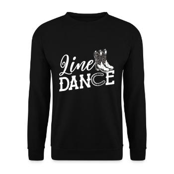 Line Dancing Horseshoe Country Line Dance - Unisex Sweatshirt - black - Front - Alina (178cm) & Michal (187cm)