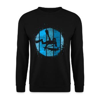 Apnéiste sous-marin de l'océan - Sweat-shirt Unisexe - noir - Devant - Alina (178cm) & Michal (187cm)