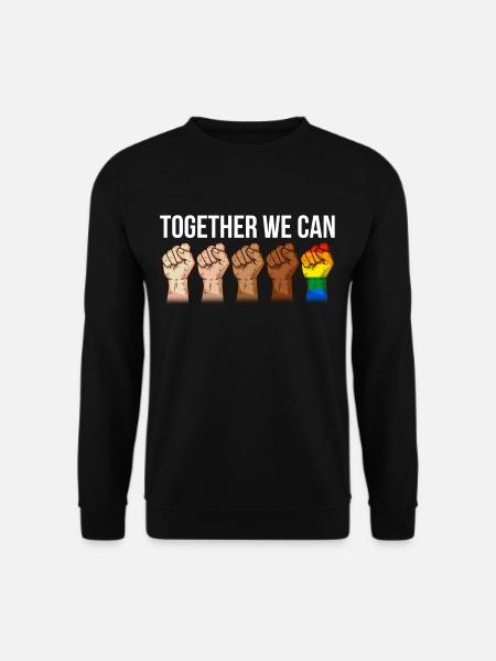 Anti racisme noir lgbtq droits de l'homme - Sweat-shirt Unisexe - noir