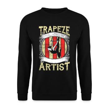 Trapez Luftakrobatik Frau Turnerin - Unisex Pullover - Schwarz - Vorne - Alina (178cm) & Michal (187cm)