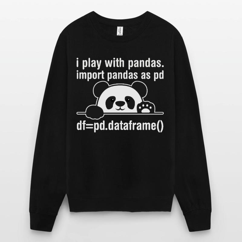 Python programmer IT nerd panda programming Unisex Sweatshirt