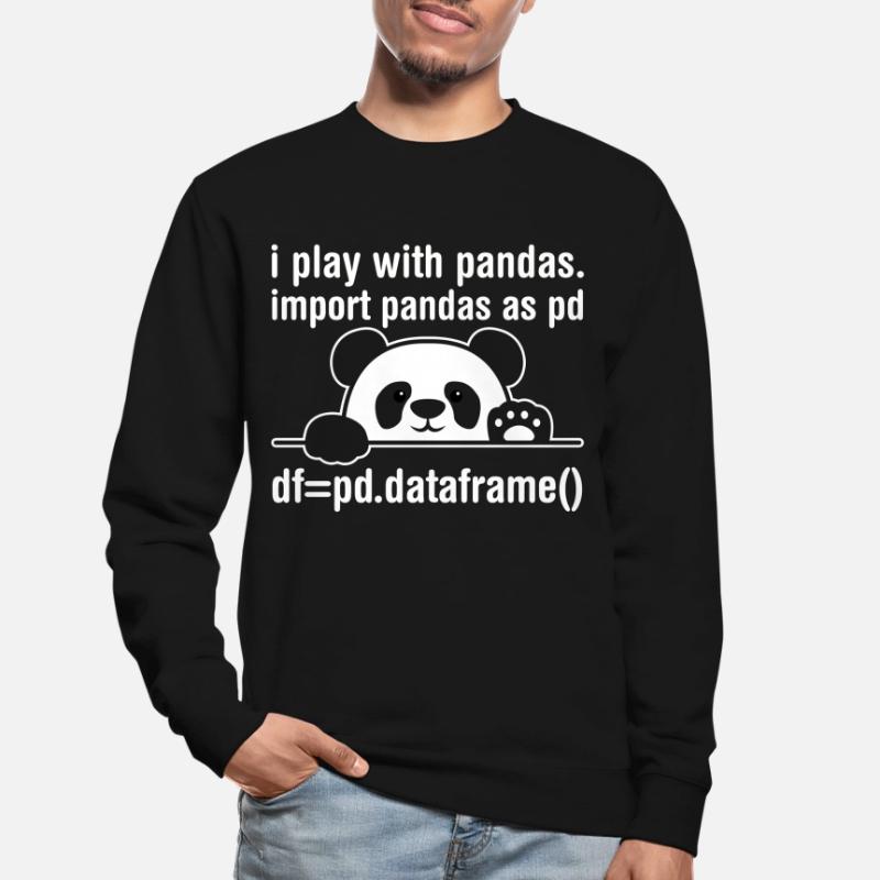 Python programmer IT nerd panda programming Unisex Sweatshirt