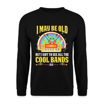 Amateurs de concerts de vieux groupes de musique rock - Sweat-shirt Unisexe - noir - Devant - Alina (178cm) & Michal (187cm)