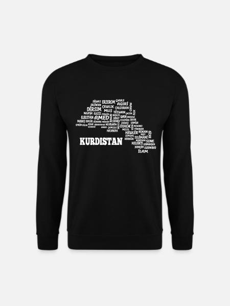Kurdistan Map Kurdische Flagge Kurds Geschenk - Unisex Pullover - Schwarz