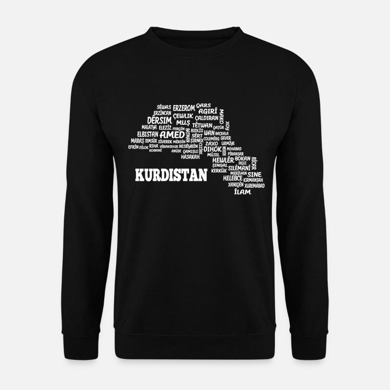 Kurdistan Map Kurdische Flagge Kurds Geschenk - Unisex Pullover - Schwarz