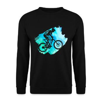 VTT course garçons cyclisme en plein air - Sweat-shirt Unisexe - noir - Devant - Alina (178cm) & Michal (187cm)
