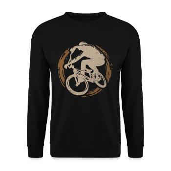 BMX Biking Rennrad Jungen Freestyle Fahrrad - Unisex Pullover - Schwarz - Vorne - Alina (178cm) & Michal (187cm)