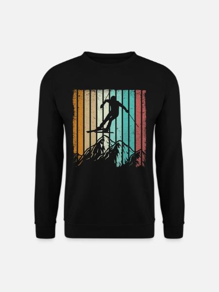 Ski ski ski vintage ski alpin ski ski - Sweat-shirt Unisexe - noir