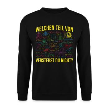 Lustiger Mathematik Algebra Spruch Mathe Formeln - Unisex Pullover - Schwarz - Vorne - Alina (178cm) & Michal (187cm)