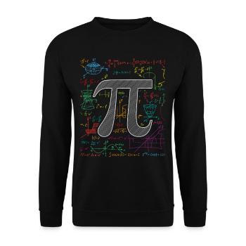 3,14 Mathe Formeln Irrationale Zahl Pi - Unisex Pullover - Schwarz - Vorne - Alina (178cm) & Michal (187cm)