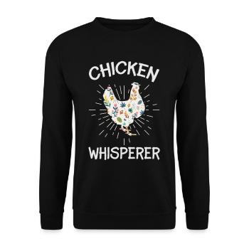 Poulets chuchoteurs poules poules éleveurs de volailles - Sweat-shirt Unisexe - noir - Devant - Alina (178cm) & Michal (187cm)