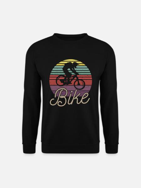 Vintage Fahrrad Mountainbike MTB Retro Fahrrad - Unisex Pullover - Schwarz