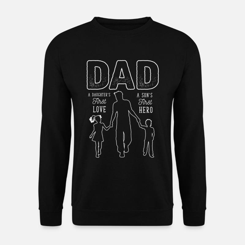 Stolzer Vater von Zwillingen Vatertag Sohn Tochter - Unisex Pullover - Schwarz