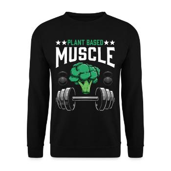 Les muscles végétaliens basent sur les plantes fitness athlète - Sweat-shirt Unisexe - noir - Devant - Alina (178cm) & Michal (187cm)