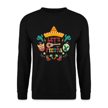 Fiesta mexicaine Cinco De Mayo Cactus Mexique - Sweat-shirt Unisexe - noir - Devant - Alina (178cm) & Michal (187cm)