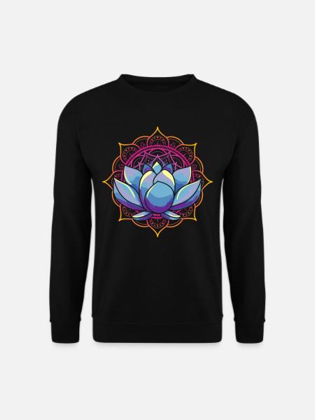 Spiritual Mandala Lotus Art - Unisex Sweatshirt - black