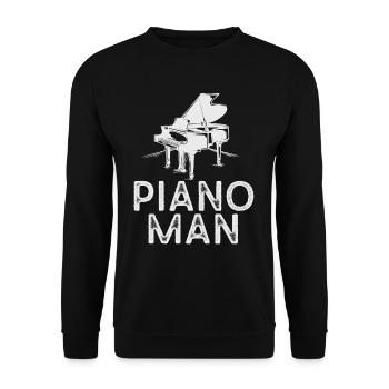 Klavierlehrer Musikalisch Instrument Komponist - Unisex Pullover - Schwarz - Vorne - Alina (178cm) & Michal (187cm)