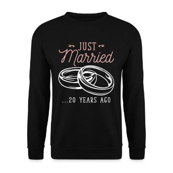 20e anniversaire de mariage 20 ans de mariage - Sweat-shirt Unisexe - noir - Devant - Alina (178cm) & Michal (187cm)