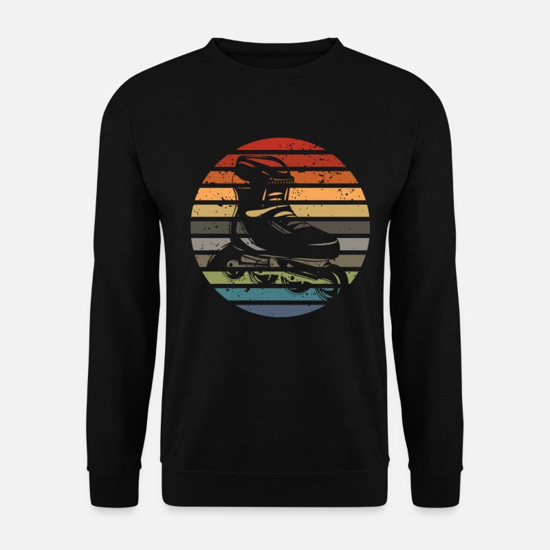 Vintage Rollerblades Skater Sport Inline-Skating - Unisex Pullover - Schwarz