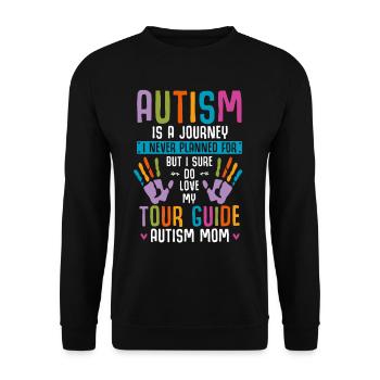Enfant de soutien de famille de maman d'autisme - Sweat-shirt Unisexe - noir - Devant - Alina (178cm) & Michal (187cm)