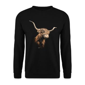 Bronko55 No.53 – Taureau - Sweat-shirt Unisexe - noir - Devant - Alina (178cm) & Michal (187cm)