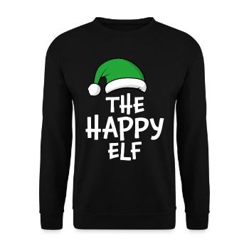 The Happy Elf - Unisex Sweatshirt - black - Front - Alina (178cm) & Michal (187cm)