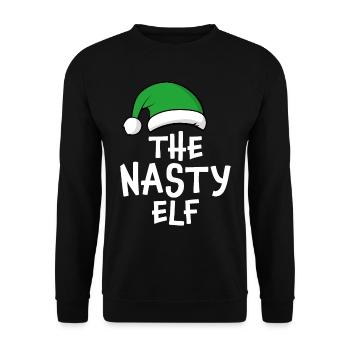 Der fiese Elf - Unisex Pullover - Schwarz - Vorne - Alina (178cm) & Michal (187cm)