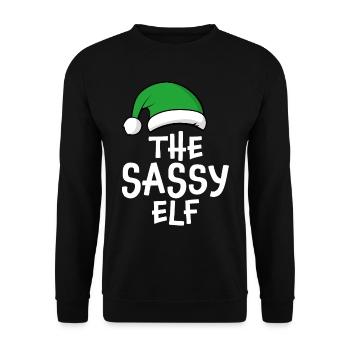 The Sassy Elf - Unisex Sweatshirt - black - Front - Alina (178cm) & Michal (187cm)