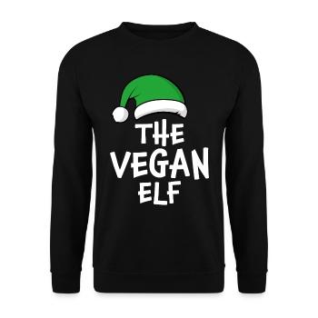 The Vegan Elf - Unisex Sweatshirt - black - Front - Alina (178cm) & Michal (187cm)