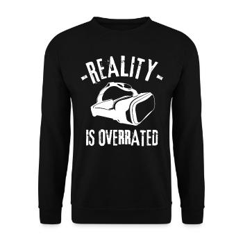 VR Virtual Reality Gamer - Sweat-shirt Unisexe - noir - Devant - Alina (178cm) & Michal (187cm)