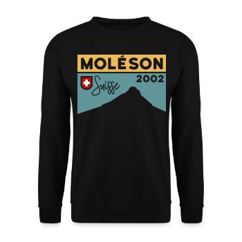Moléson Hike Hiking Fribourg Souvenirs - Unisex Sweatshirt - black - Front - Alina (178cm) & Michal (187cm)