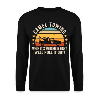 Camel Towing Inappropriate Humor Adult Humor - Sweat-shirt Unisexe - noir - Devant - Alina (178cm) & Michal (187cm)