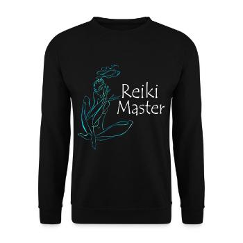 Reiki Maître Énergie Spirituelle Méditation Chakra - Sweat-shirt Unisexe - noir - Devant - Alina (178cm) & Michal (187cm)