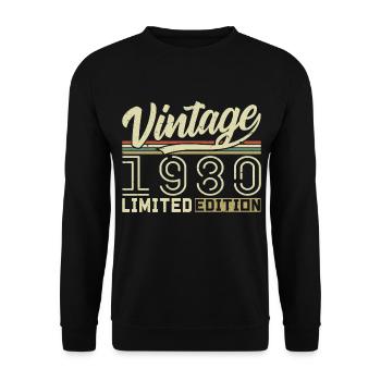 Legende seit 1980 Geboren 1980 Geburtstag 44 Jahre - Unisex Pullover - Schwarz - Vorne - Alina (178cm) & Michal (187cm)