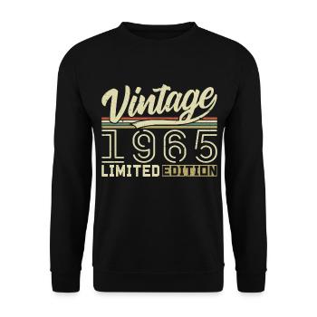 Légende depuis 1965 Né en 1965 Anniversaire 59 ans - Sweat-shirt Unisexe - noir - Devant - Alina (178cm) & Michal (187cm)