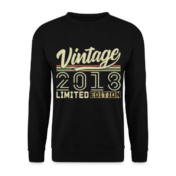 Legende seit 2018 Geboren 2018 Geburtstag 6 Jahre - Unisex Pullover - Schwarz - Vorne - Alina (178cm) & Michal (187cm)