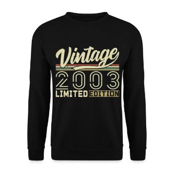 Legend since 2003 Born 2003 Birthday 21 years - Unisex Sweatshirt - black - Front - Alina (178cm) & Michal (187cm)