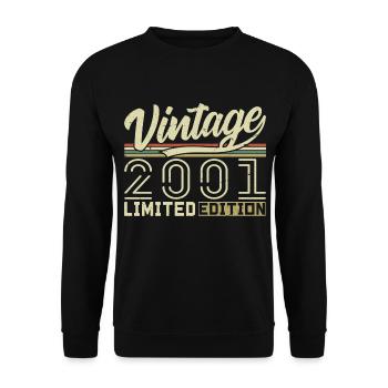 Légende depuis 2001 Né en 2001 Anniversaire 23 ans - Sweat-shirt Unisexe - noir - Devant - Alina (178cm) & Michal (187cm)