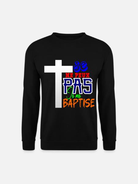 ICH KANN MICH NICHT TAUFEN - Unisex Pullover - Schwarz