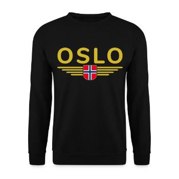 Oslo T-shirt for fans and Norway lovers - Unisex Sweatshirt - black - Front - Alina (178cm) & Michal (187cm)