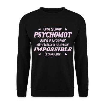 A super psychomotor therapist - Unisex Sweatshirt - black - Front - Alina (178cm) & Michal (187cm)
