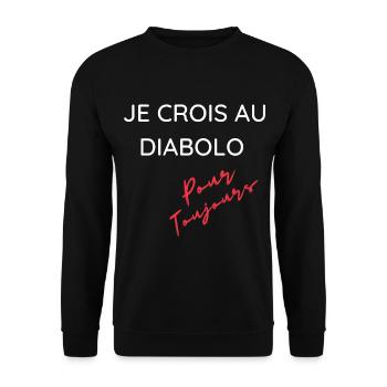 Cadeau humour diabolo cirque passion drôle - Sweat-shirt Unisexe - noir - Devant - Alina (178cm) & Michal (187cm)