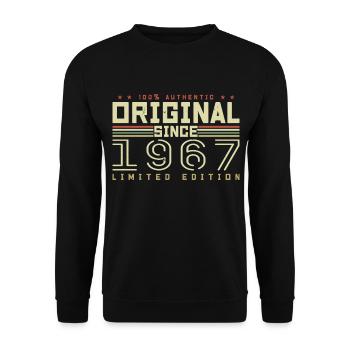 Original 1967 Birthday Gift 1967 Retro 1967 - Unisex Sweatshirt - black - Front - Alina (178cm) & Michal (187cm)